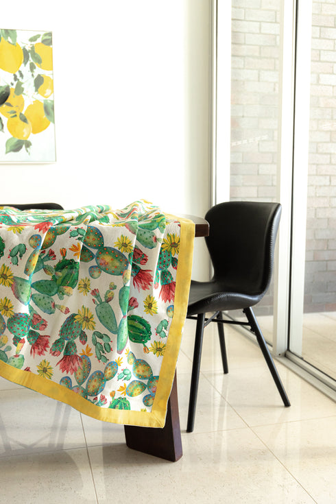 Tablecloth Fico d'india design (matching napkins)